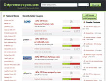 Tablet Screenshot of getpromocoupons.com